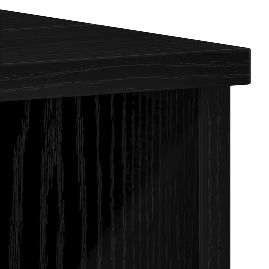 Ensemble de mobilier de salle de bain avec étagère 4 pcs Noir - 18