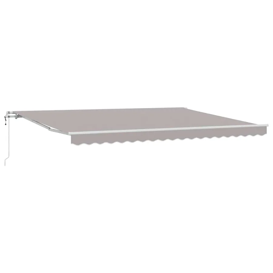 Auvent rétractable Gris clair 450 × 350 cm Tissu et Aluminium - 2