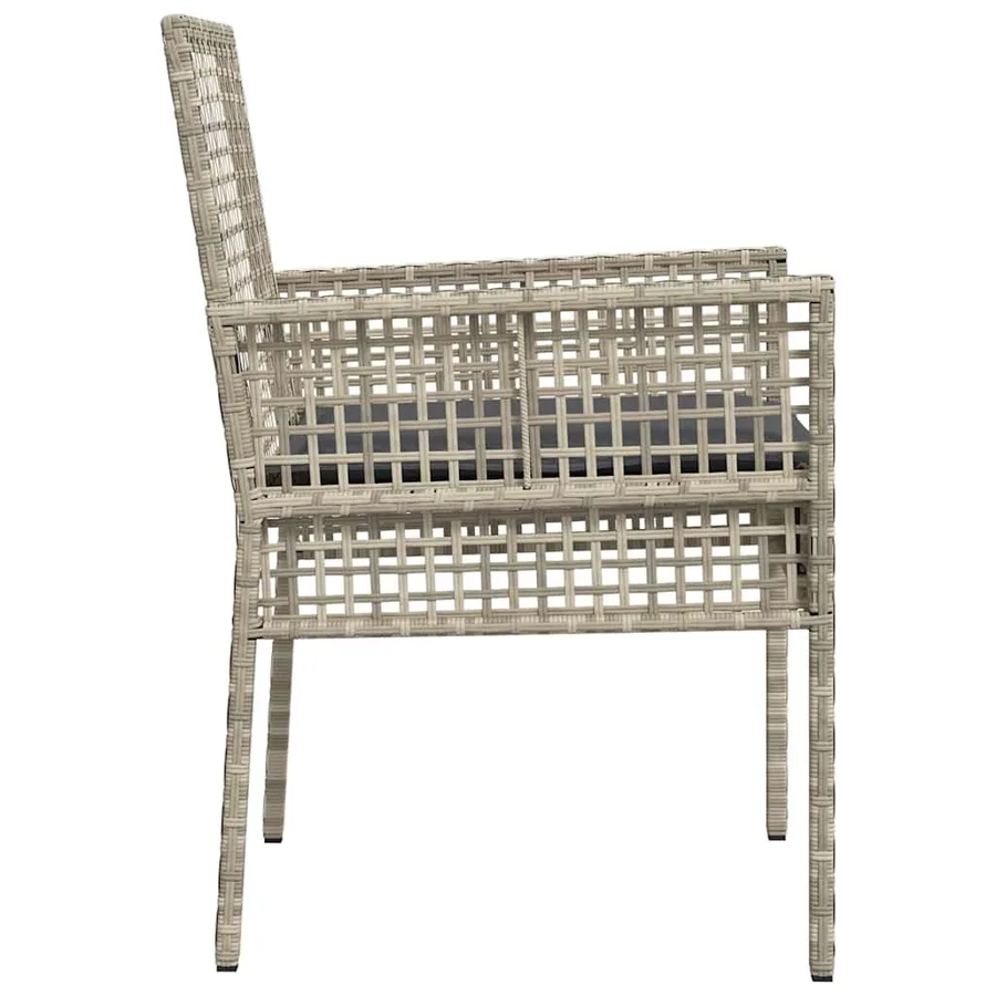 Chaise de jardin 2 pcs Gris clair 55 x 53 x 85 cm polyrotin - 6