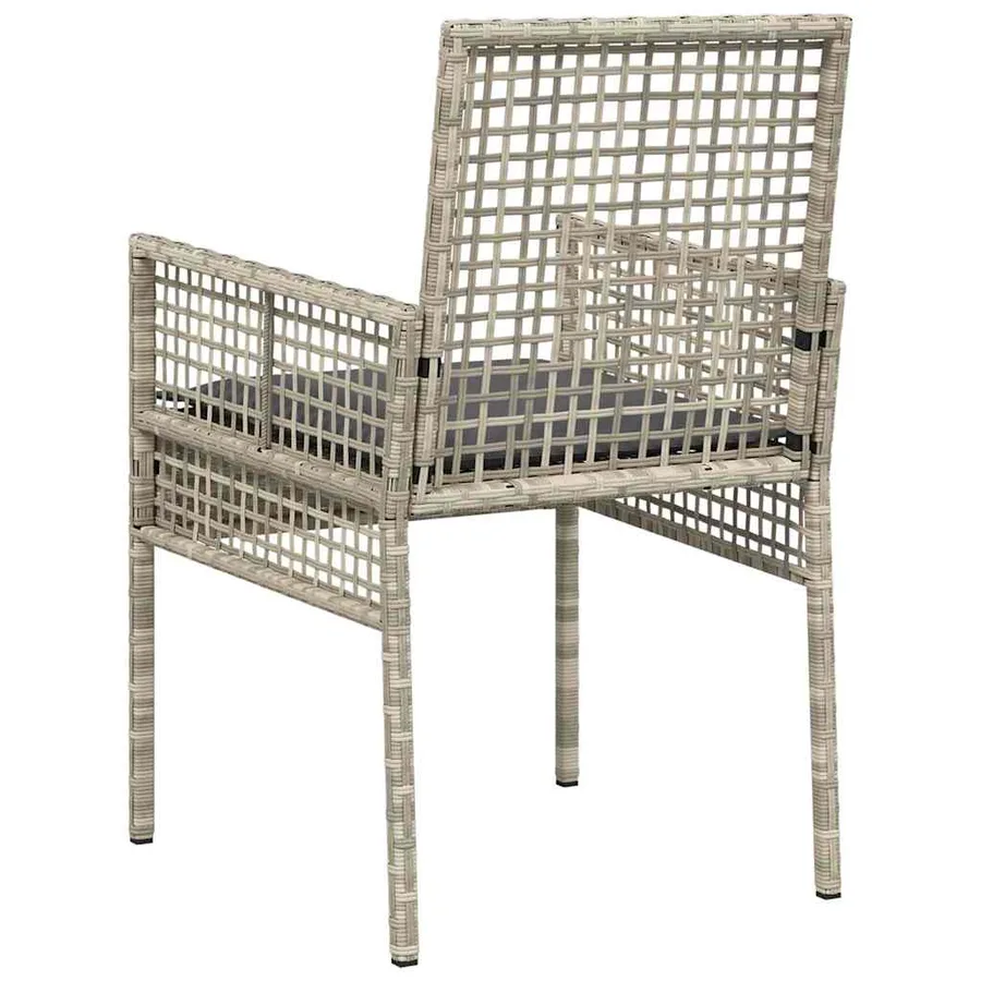 Chaise de jardin 2 pcs Gris clair 55 x 53 x 85 cm polyrotin - 7