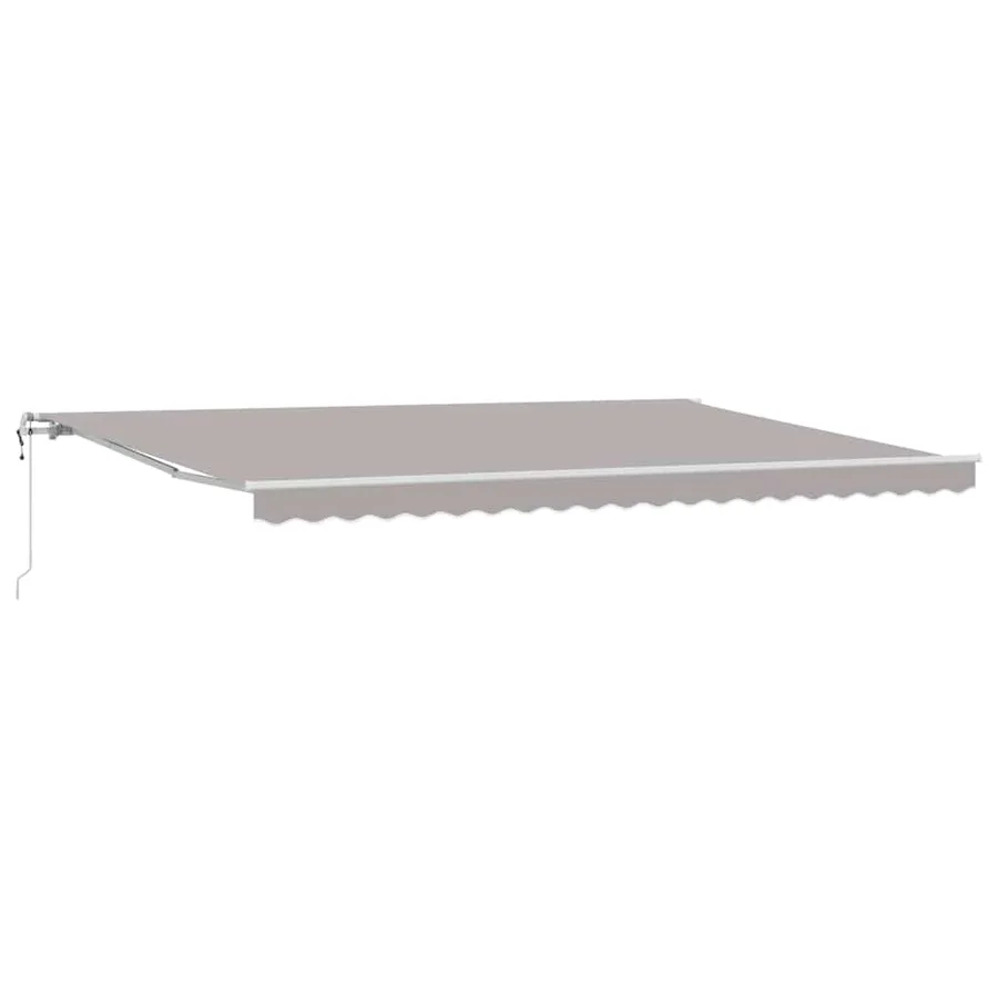 Auvent rétractable Gris clair 500 × 300 cm Tissu et Aluminium - 2