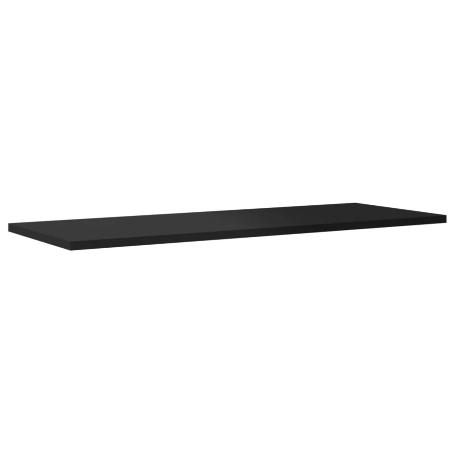 Panneaux bibliothèque 8 pcs Noir brillant 80x30x1,5cm Aggloméré - 4
