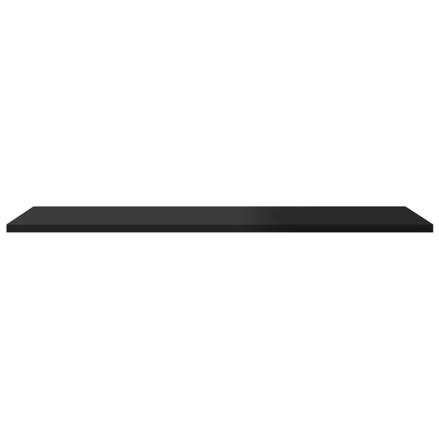 Panneaux bibliothèque 8 pcs Noir brillant 80x30x1,5cm Aggloméré - 5