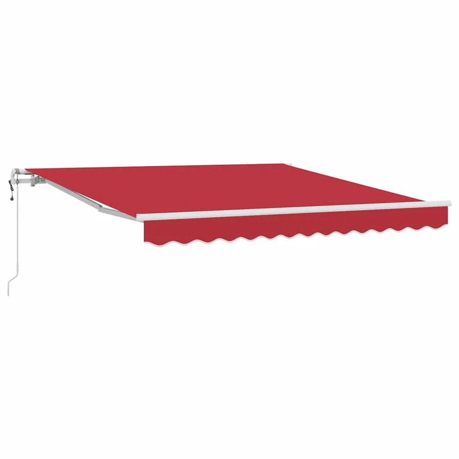 Auvent rétractable Rouge 300 x 250 cm Tissu et Aluminium - 2