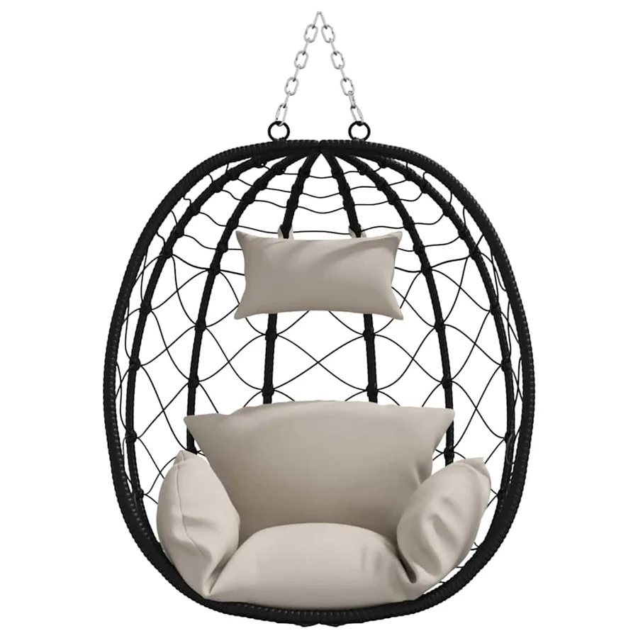Chaise suspendue Taupe 91,5 x 54,5 x 107 cm polyrotin - 5