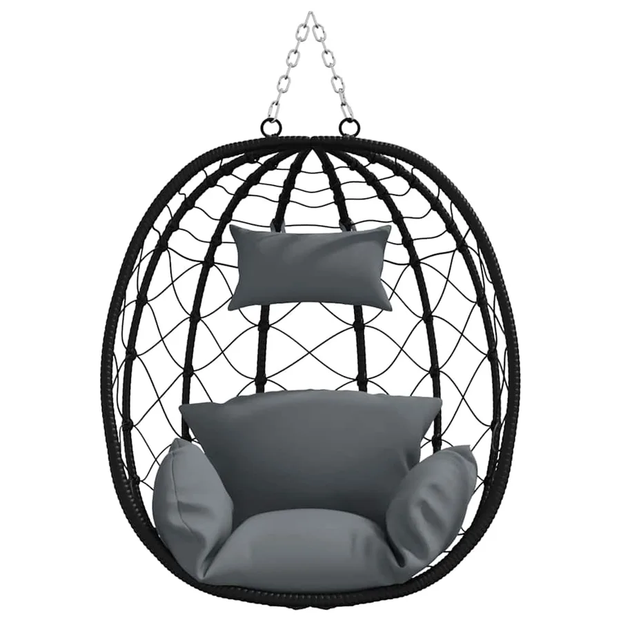 Chaise suspendue Anthracite 91,5 x 54,5 x 107 cm polyrotin - 5