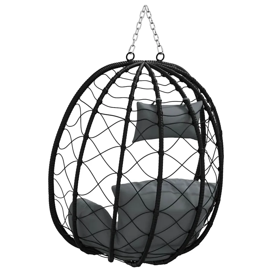Chaise suspendue Anthracite 91,5 x 54,5 x 107 cm polyrotin - 7