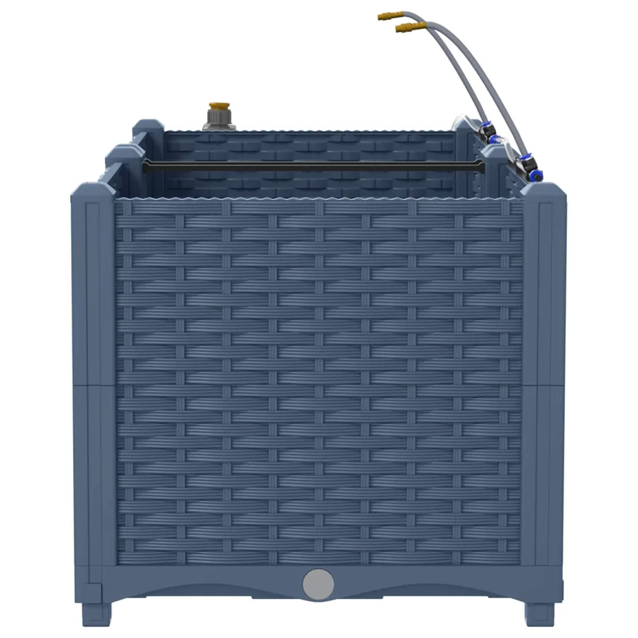 Cache-pot de jardin 2 pc Gris 80 x 40 x 37,5 cm PP - 5