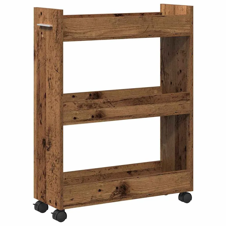 Armoire avec roue Bois ancien 60 x 22 x 79 cm - 5
