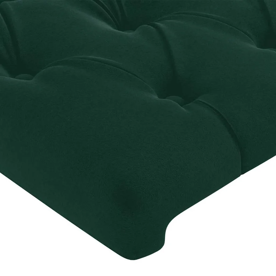 Tête de lit Vert foncé 160x7x118/128 cm Velours - 4