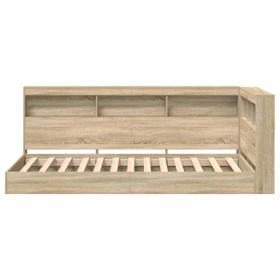 Lit Bibliothèque Chêne sonoma 100 x 200 cm Bois d'ingénierie - 6