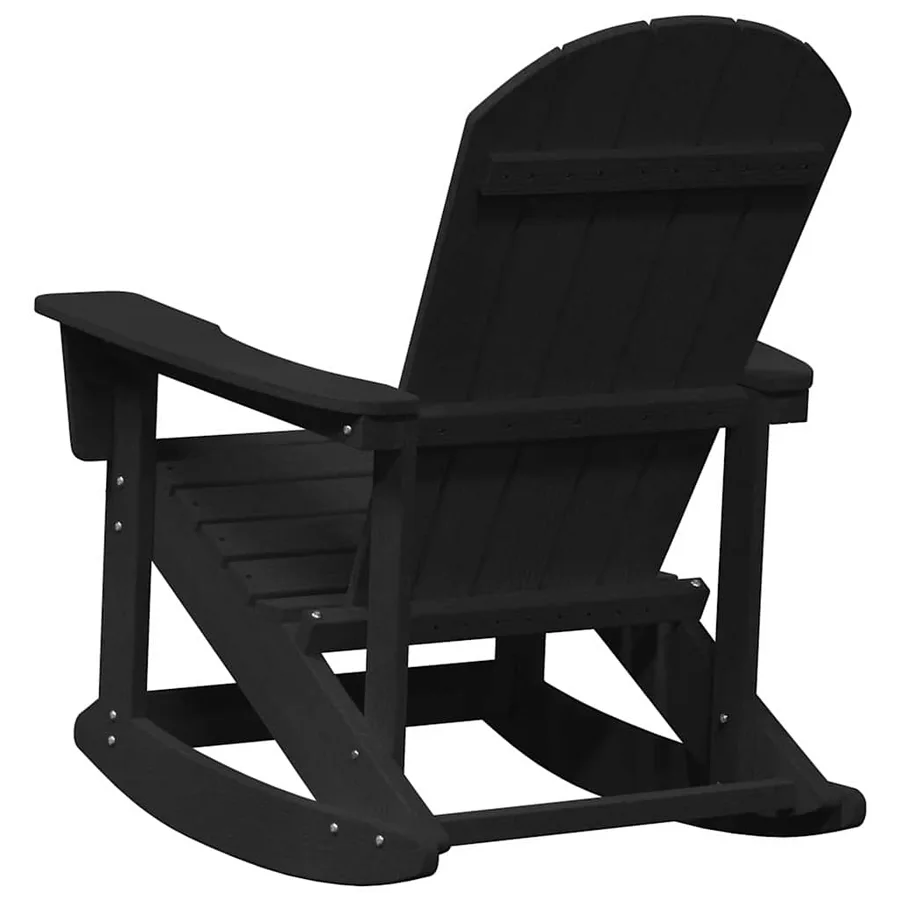 Chaise Adirondack à bascule Noir 92 x 73,5 x 92 cm HDPE - 6