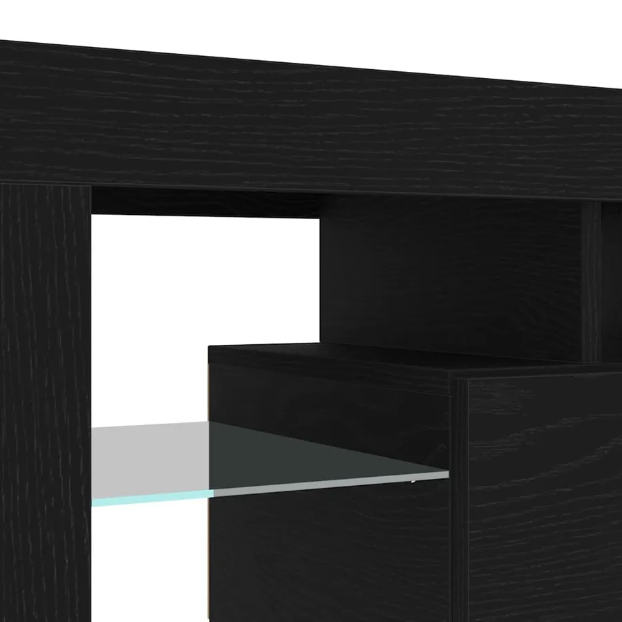 Meuble TV 2 pcs Chêne noir 260 x 37 x 40 cm Bois d'ingénierie - 13