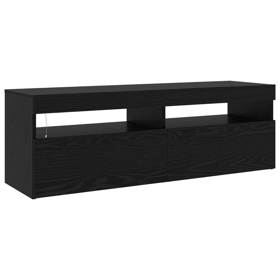 Meuble TV 2 pcs Chêne noir 260 x 37 x 40 cm Bois d'ingénierie - 7