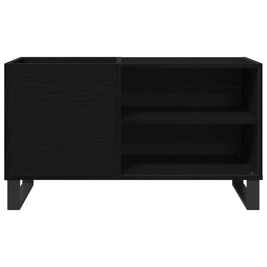 Meuble à vinyles Chêne noir 85 x 38 x 48 cm Bois d'ingénierie - 5