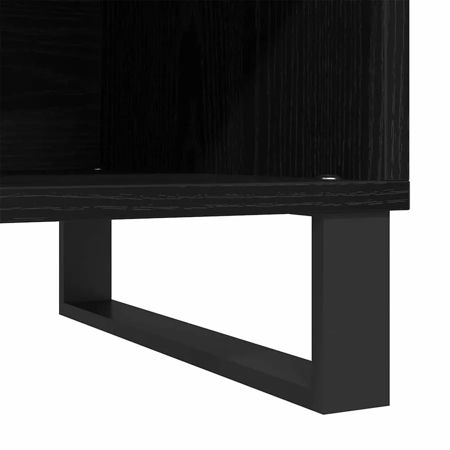 Meuble à vinyles Chêne noir 85 x 38 x 48 cm Bois d'ingénierie - 7