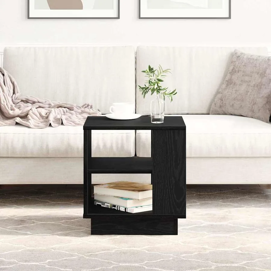Table basse Chêne noir 40 x 40 x 43 cm Bois d'ingénierie