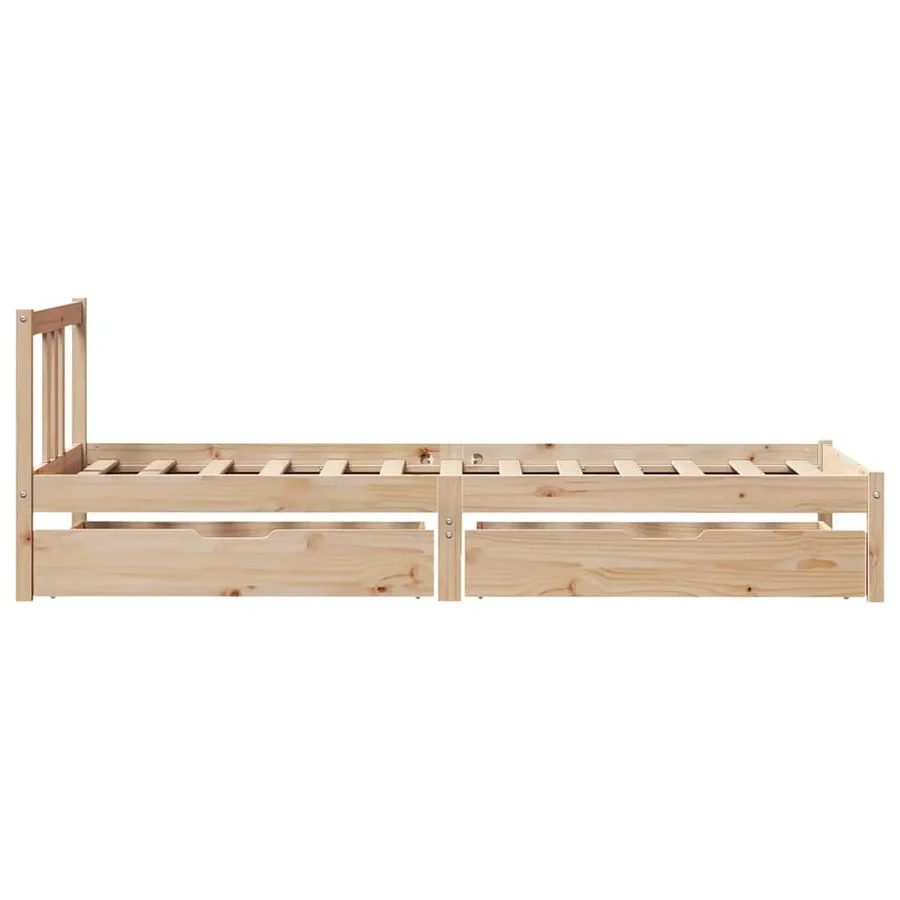 Cadre de lit sans matelas 90x190 cm bois de pin massif - 5