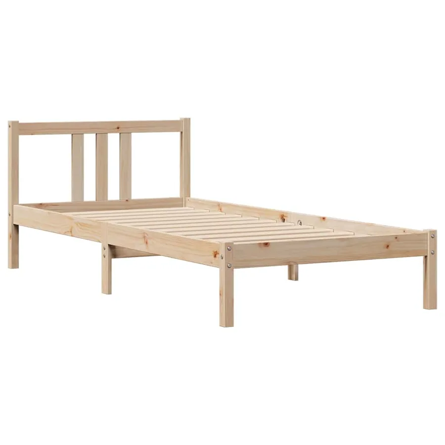 Cadre de lit sans matelas 90x190 cm bois de pin massif - 7