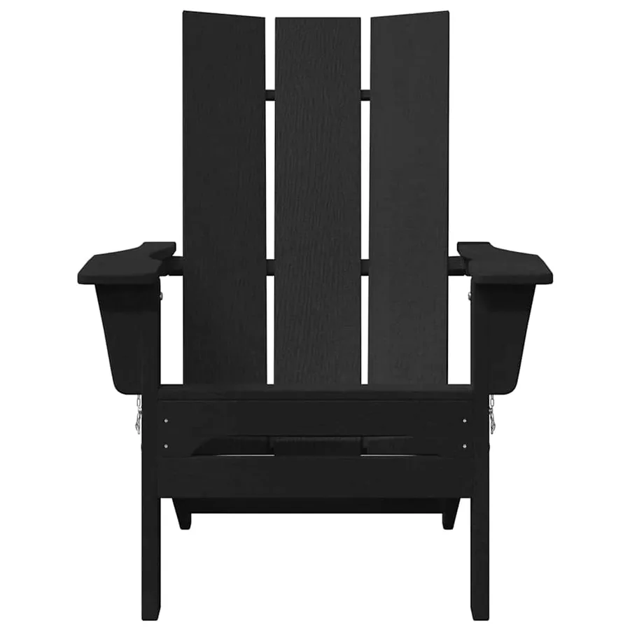 Chaise Adirondack pliante Noir 80,5 x 74,5 x 92 cm HDPE - 4