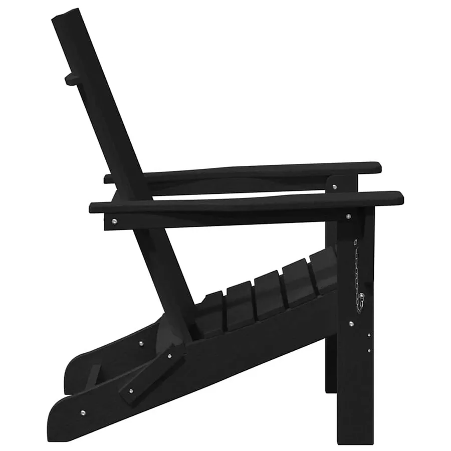 Chaise Adirondack pliante Noir 80,5 x 74,5 x 92 cm HDPE - 5