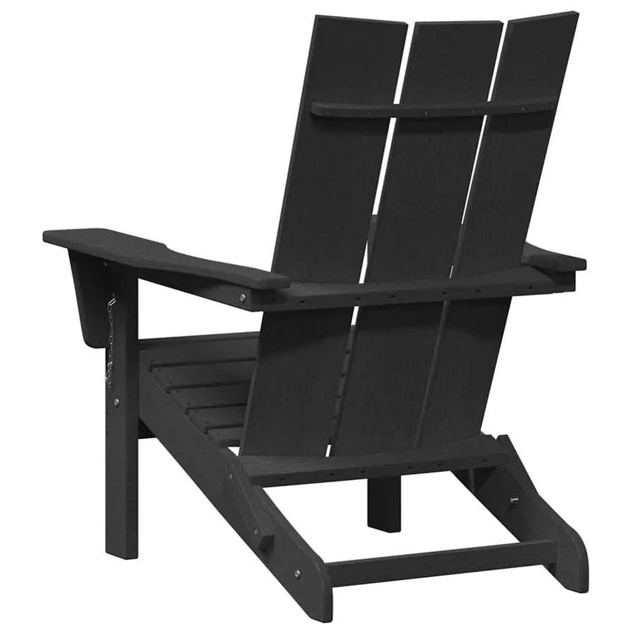 Chaise Adirondack pliante Noir 80,5 x 74,5 x 92 cm HDPE - 6