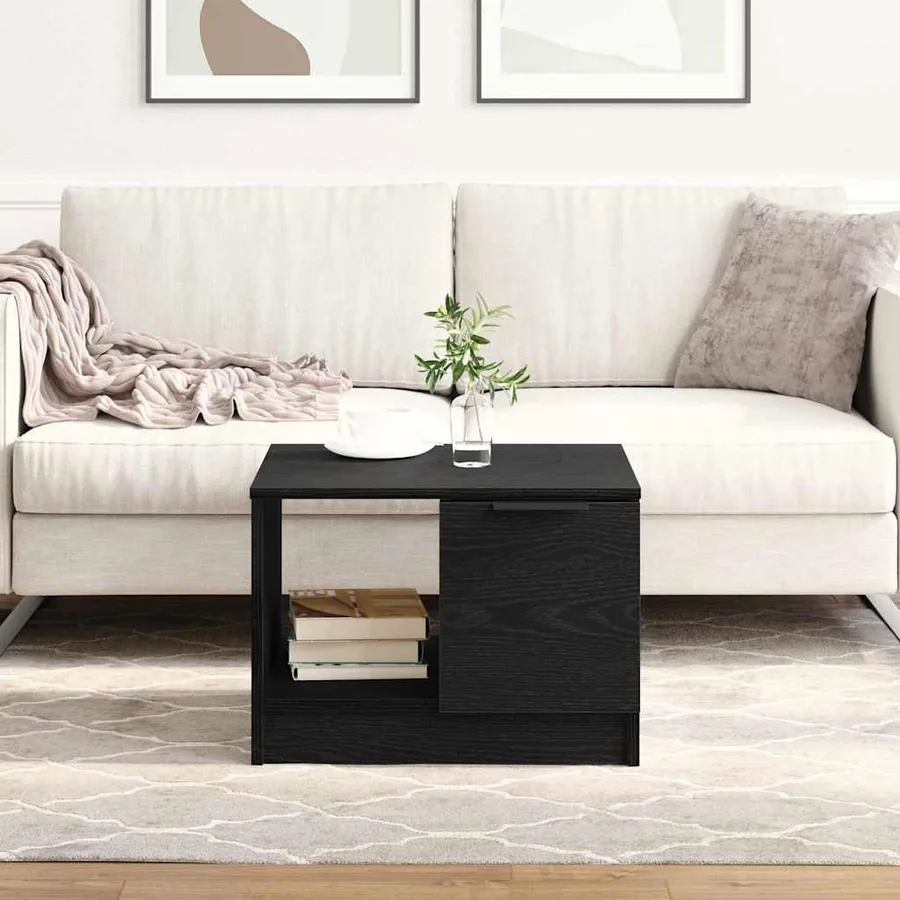 Table basse Chêne noir 50 x 50 x 36 cm Bois d'ingénierie