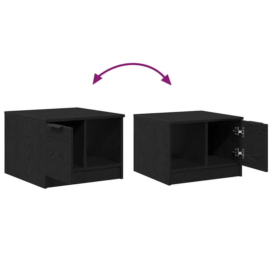 Table basse Chêne noir 50 x 50 x 36 cm Bois d'ingénierie - 9