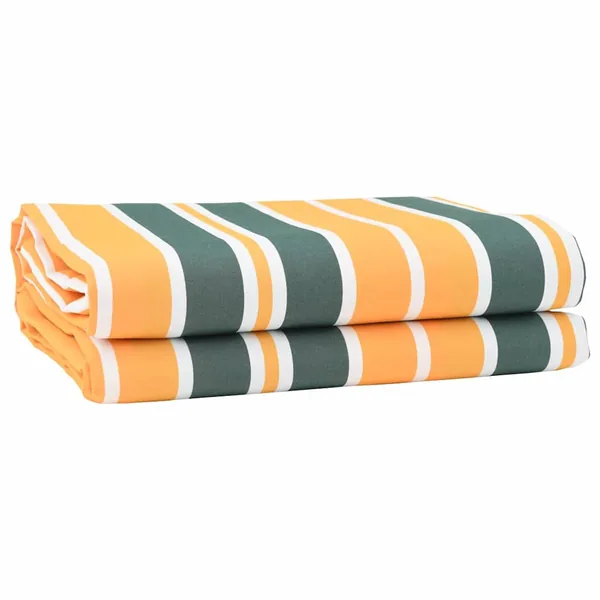 Toile de rechange pour auvent Vert et jaune 1000 x 160 cm
