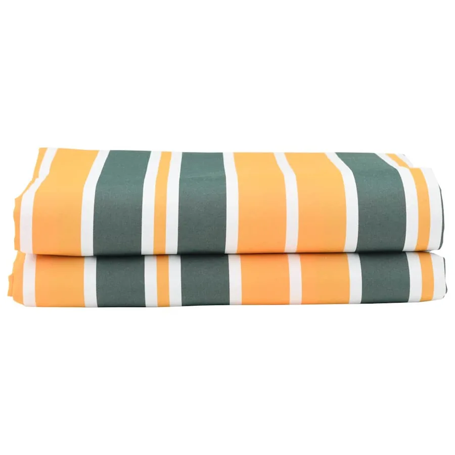 Toile de rechange pour auvent Vert et jaune 1000 x 160 cm - 2