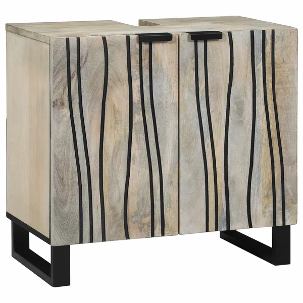 Meuble de Lavabo de Salle de Bain Blanc 62 x 33 x 58 cm