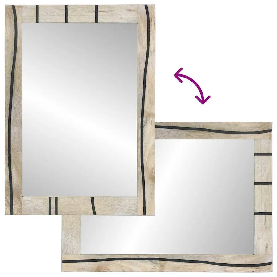 Miroir de salle de bain Rectangulaire Blanc 50 x 2,5 x 70 cm - 9