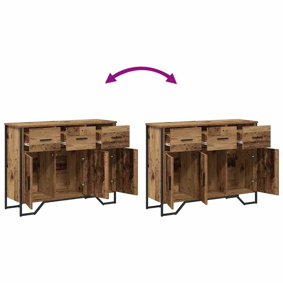 Buffet avec tiroir Bois ancien 97 x 32,5 x 74,5 cm - 8