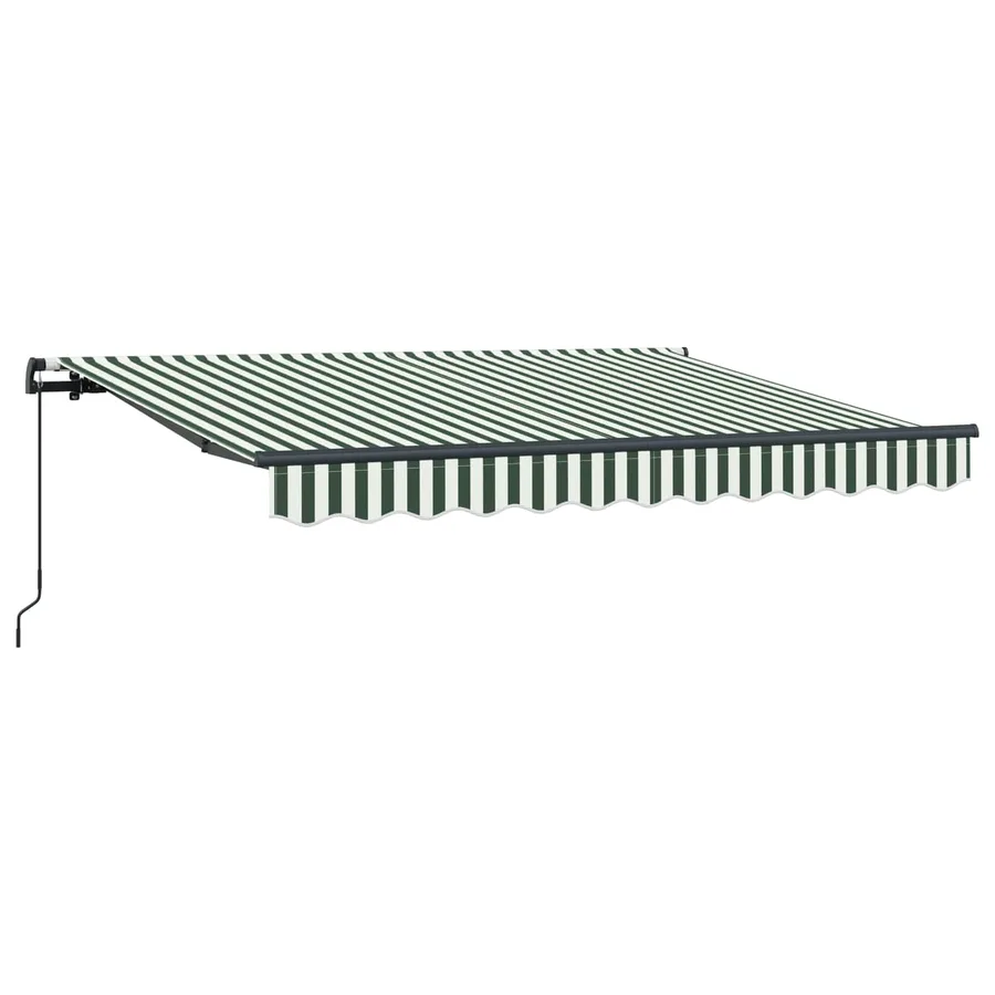 Auvent Rétractable Vert 350 x 200 cm tissu - 2