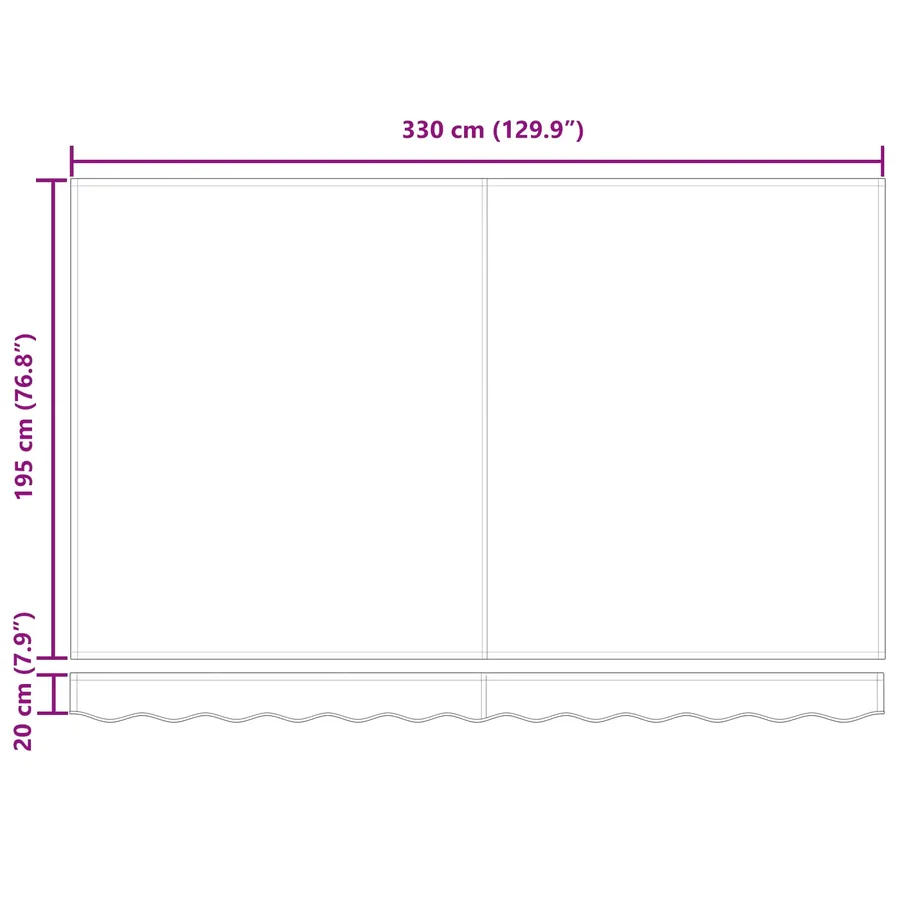 Auvent Rétractable Vert 350 x 200 cm tissu - 12