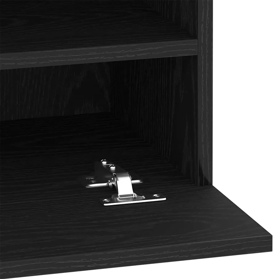Ensemble meuble TV Montage mural 2 pcs Noir 40 x 30 x 60,5 cm - 12