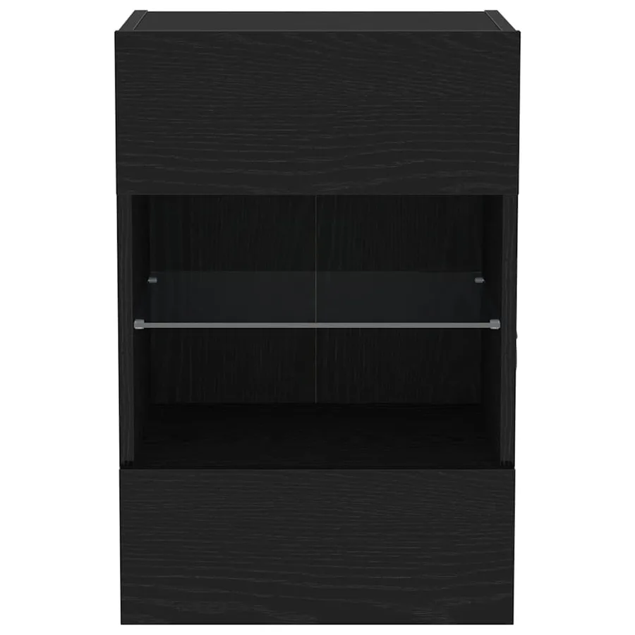 Ensemble meuble TV Montage mural 2 pcs Noir 40 x 30 x 60,5 cm - 9