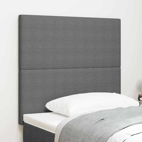 Tête de lit LED Gris clair 90 cm Tissu en velours côtelé