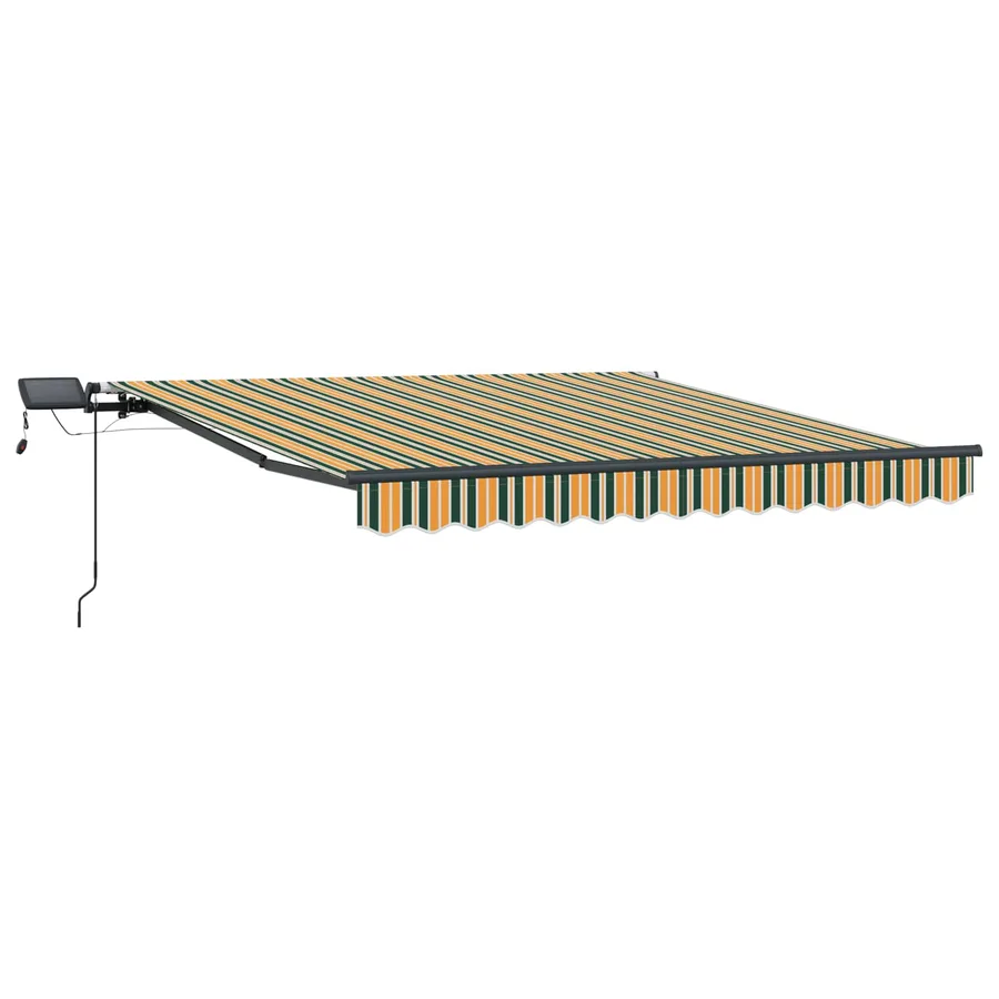 Auvent rétractable Vert et jaune 350 x 250 cm - 2