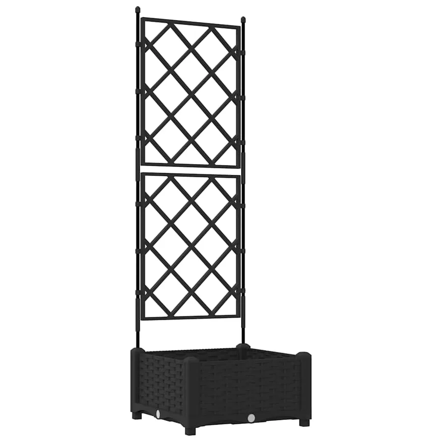 Cache-pot de jardin Noir 40 x 40 x 125,5 cm PP - 2