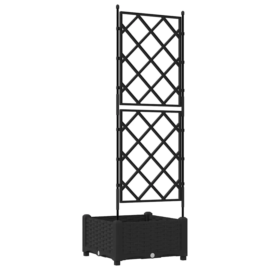 Cache-pot de jardin Noir 40 x 40 x 125,5 cm PP - 6