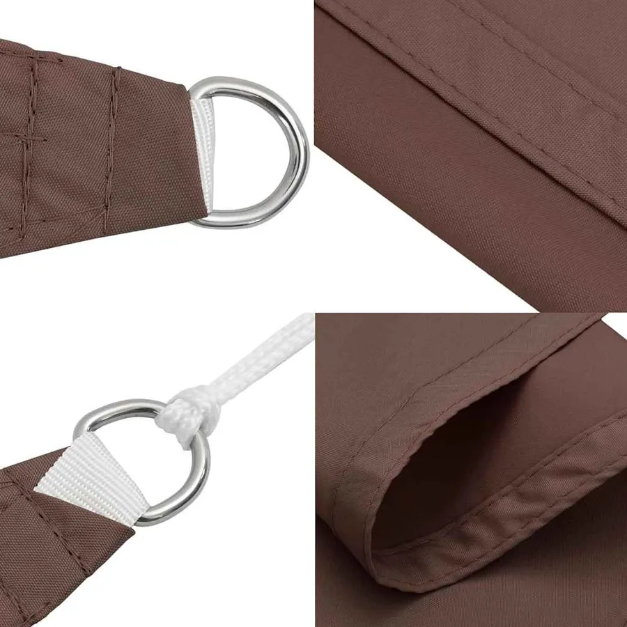 Voile d'ombrage marron 2x2x2 m 100% polyester Oxford - 6