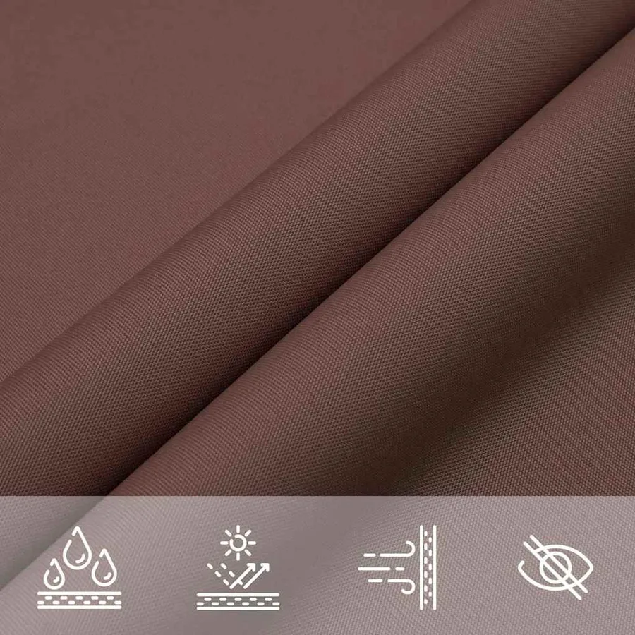 Voile d'ombrage marron 2x2x2 m 100% polyester Oxford - 7