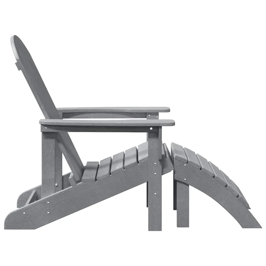 Chaise de jardin 2 pcs Gris clair 83 x 74 x 92 cm Polyéthylène - 6