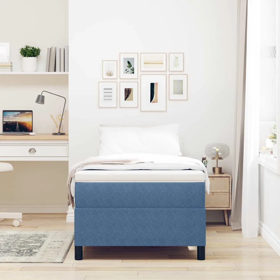 Cadre de lit plateforme Bleu 90 x 200 cm - 3