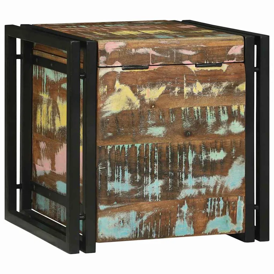 Boîte de rangement 40 x 40 x 40 cm Bois d'Acacia Massif - 7