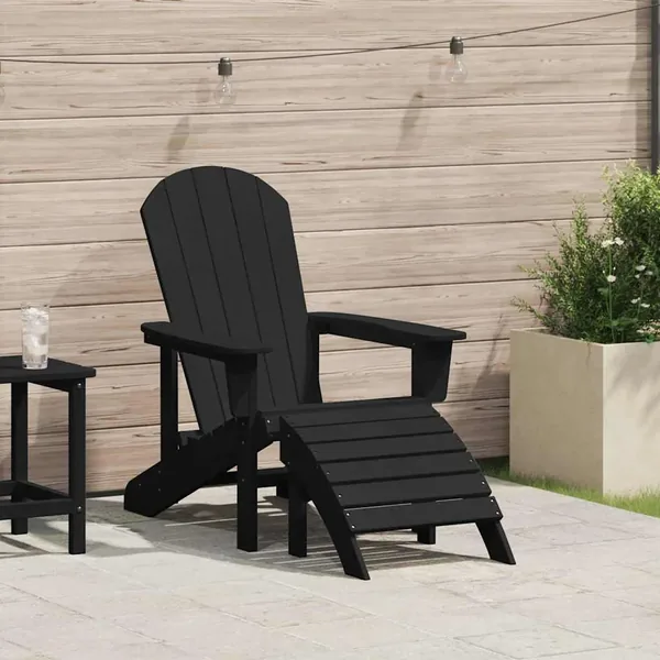 Chaise Adirondack Noir 82 x 74 x 92 cm HDPE
