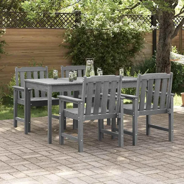 Chaise de jardin 4 pcs Gris clair 65,5 x 59 x 88 cm