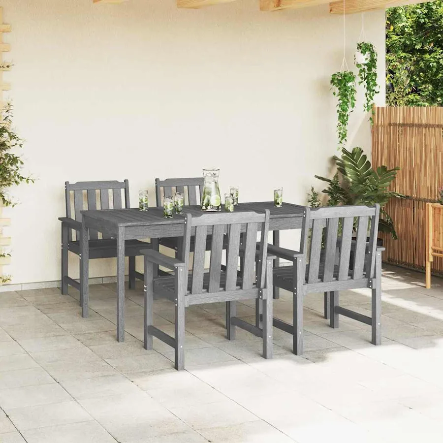 Chaise de jardin 4 pcs Gris clair 65,5 x 59 x 88 cm - 3