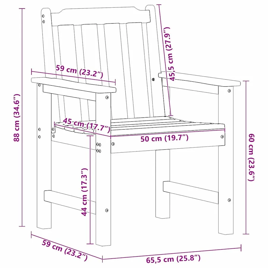 Chaise de jardin 4 pcs Gris clair 65,5 x 59 x 88 cm - 36